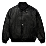 Black Leather Sp5der Jacket