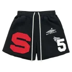 Black SP5DER Cut Sweat Short