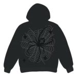 Broken Planet Market Spider Web Zip Up Hoodie Black