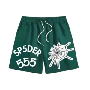 Green-555 Number SP5DER Shorts