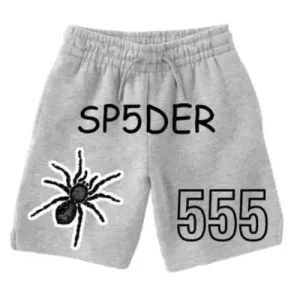 Grey 555 Logo SP5DER Short