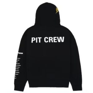 Sp5der Pit Crew Oversized Hoodie Black