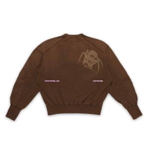 Sp5der Worldwide Thug Crewneck – Brown