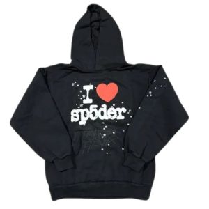 I Love Sp5der Hoodie Black