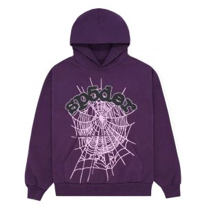 Sp5der Web Hoodie Purple