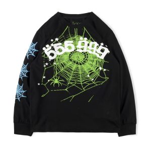 Young Thug Sp5der Juice World 999 Black Crewneck Sweatshirt